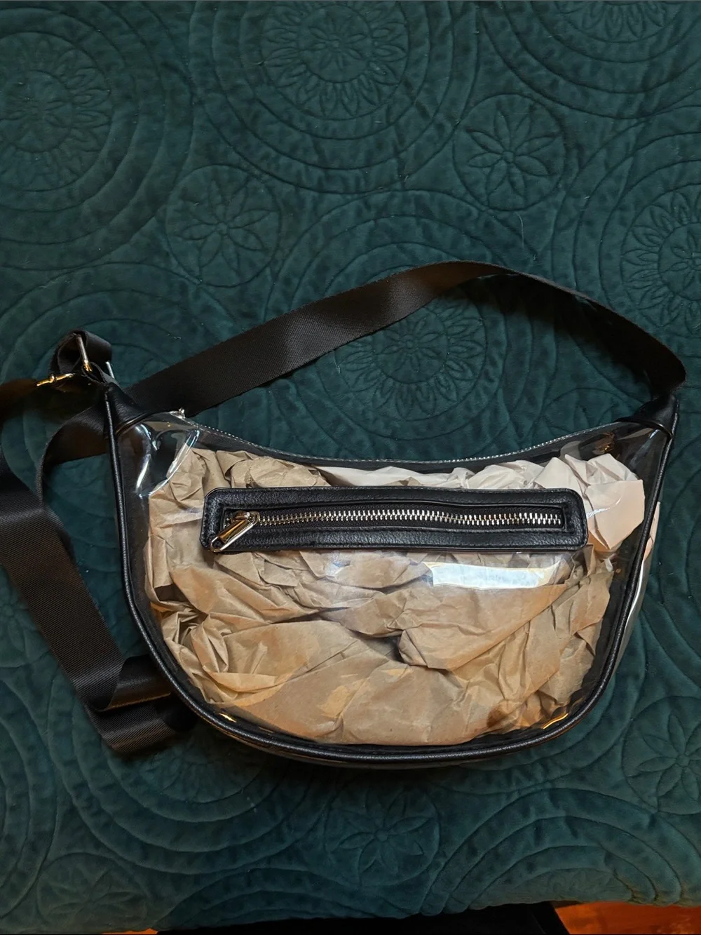 Target Clear Crossbody Belt Bag with Black Trim - Picture 1 of 4